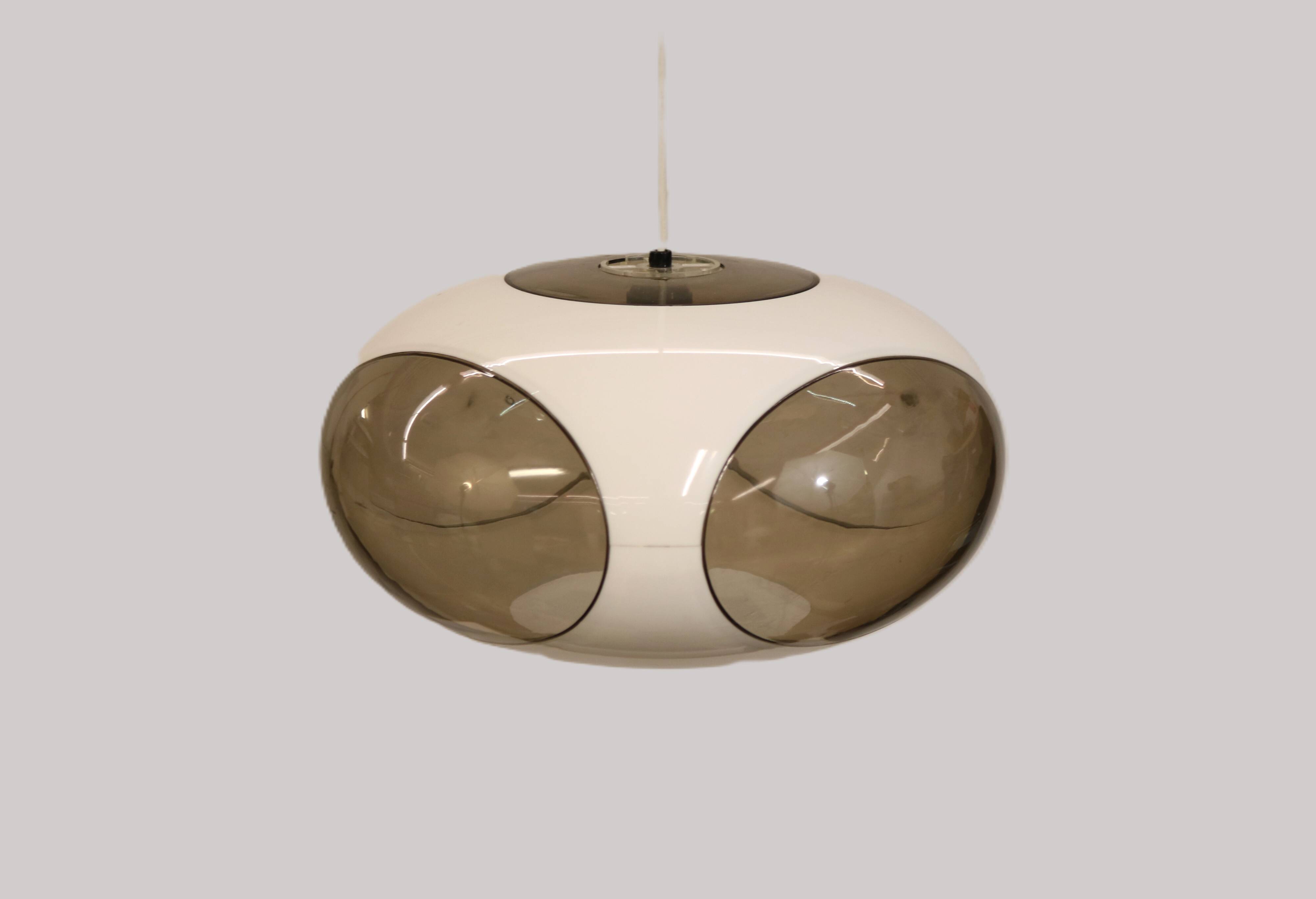 Space age bug eye UFO ceiling lamp *** Massive *** white model *** Belgium