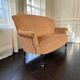 Vintage salmon pink sofa / two-seater