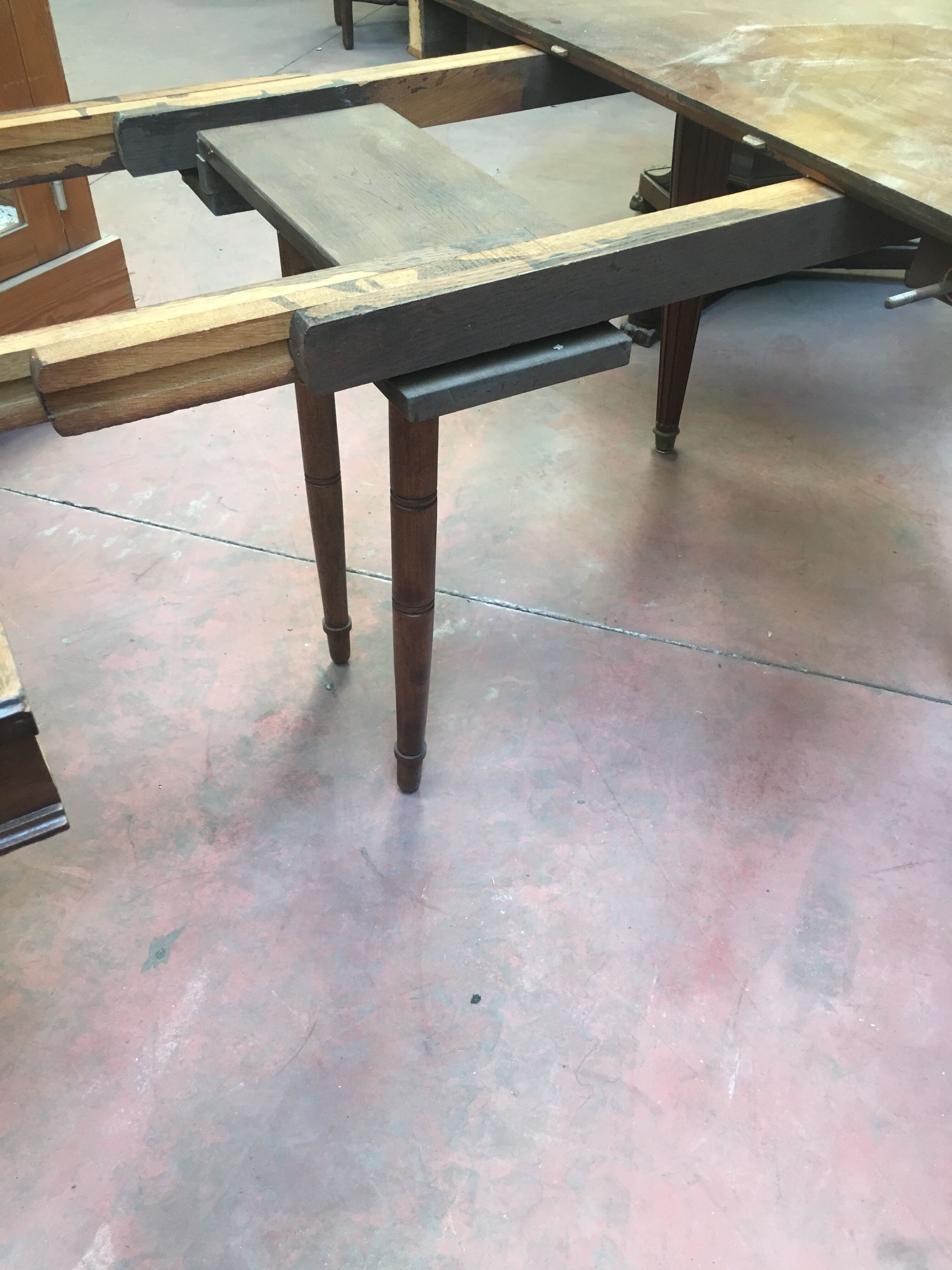 Table and six chairs in the Louis XVI style mahogany