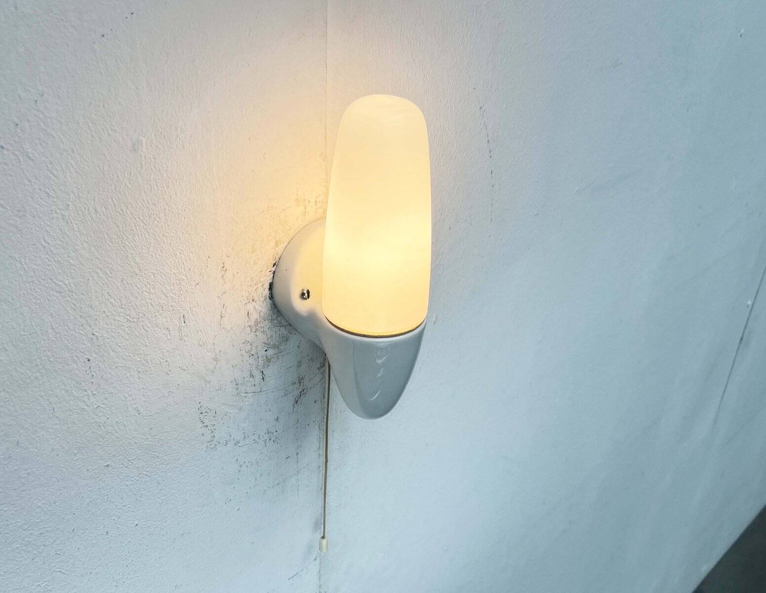 Mid-Century Modern German Ceramic 6065 Sconce by Wilhelm Wagenfeld for Lindner, 1950s, Set of 2