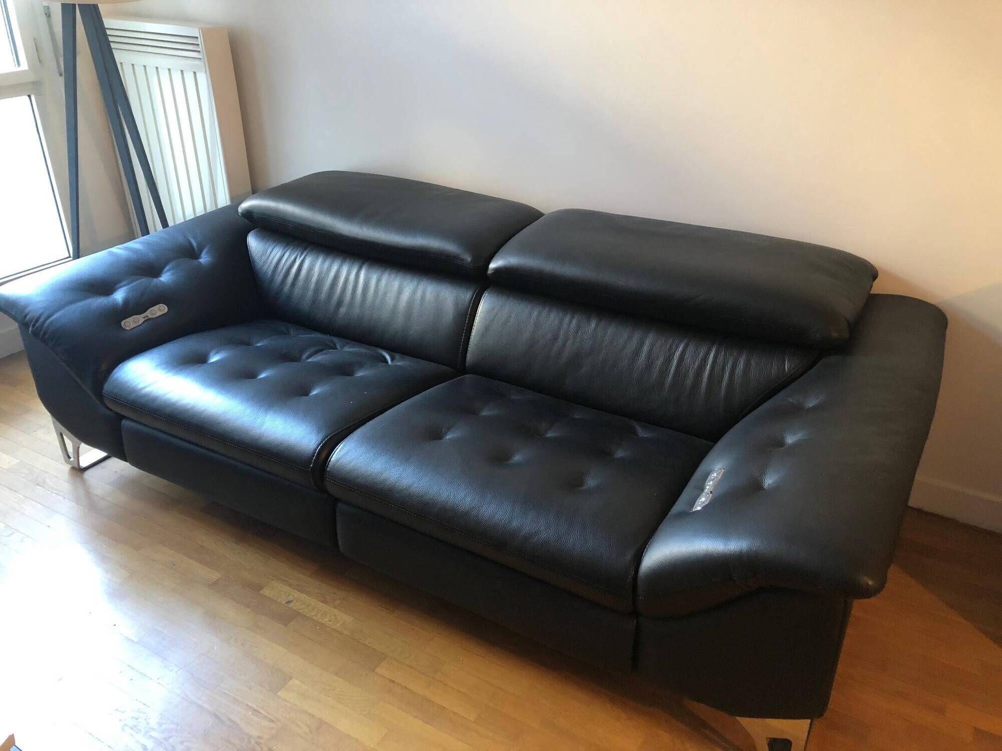 Roche bobois cinétique 2-seater full relax motorised sofa - leather category
