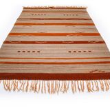Scandinavian Art Deco/Functionalism Flat Weave Rug. 242 (274 incl. fringes) x 154 cm