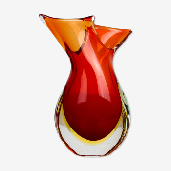 Vase Sommerso Murano, red glass