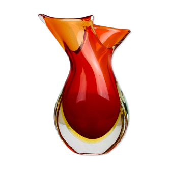 Vase Sommerso Murano, red glass