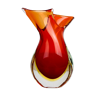 Vase Sommerso Murano, verre rouge