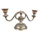 Silver-Plated Two-Armed Candleholder, 1940s
