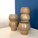 Set of 6 vintage beige enameled stoneware cups vintage pyrite stoneware espresso cup