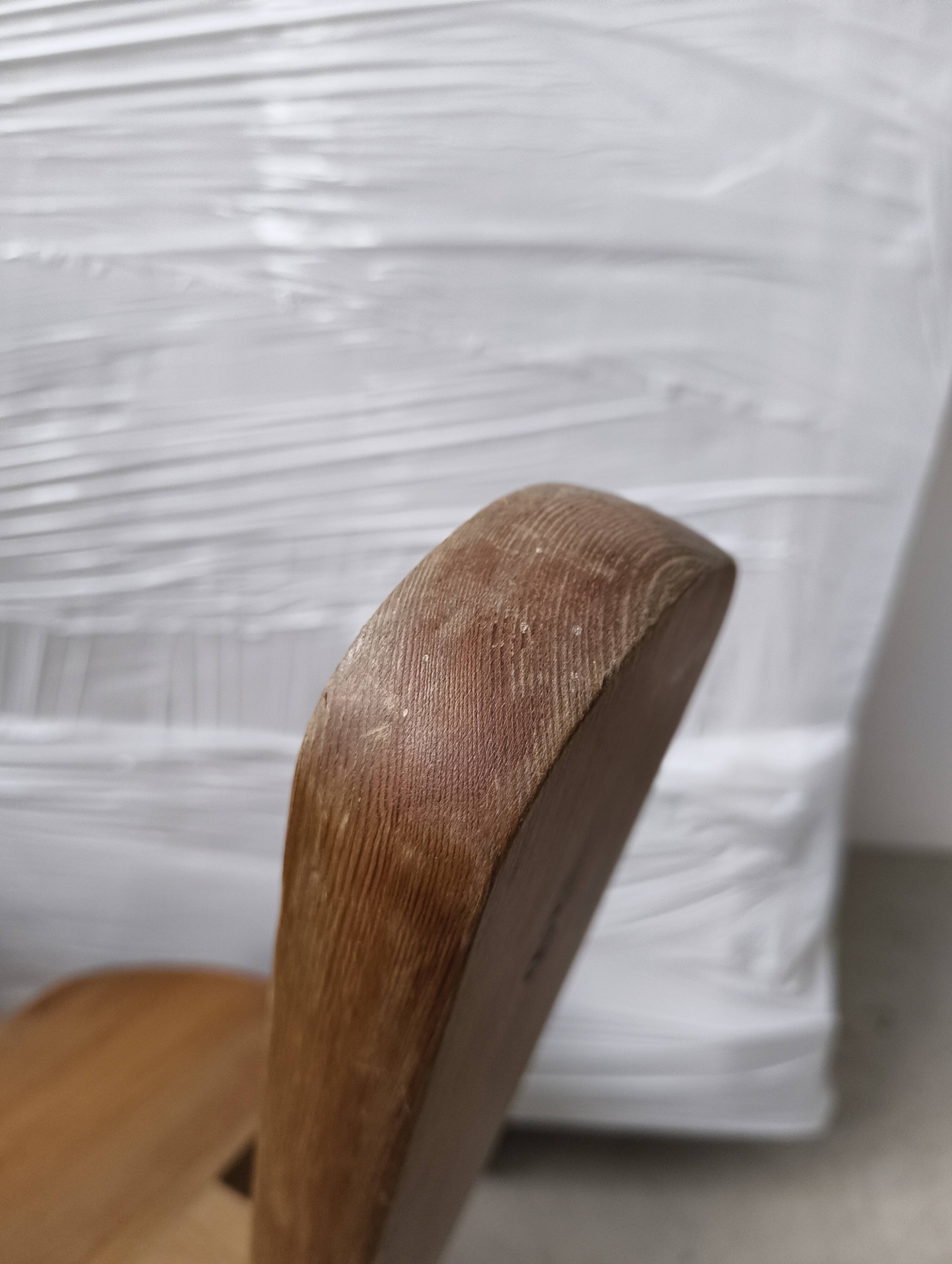 brutalistic primitive stool in pine