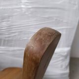 brutalistic primitive stool in pine