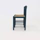 Lot de 2 chaises de salle à manger en bois teinté et jonc années 1960
