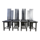 Vintage postmodern dining chairs set of 8, 1980s