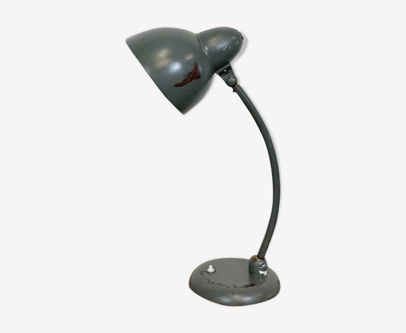 Grey industrial bauhaus table lamp, 1930s | Selency