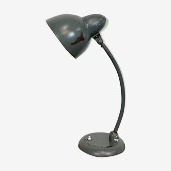 Lampe de table bauhaus industrielle grise, années 1930