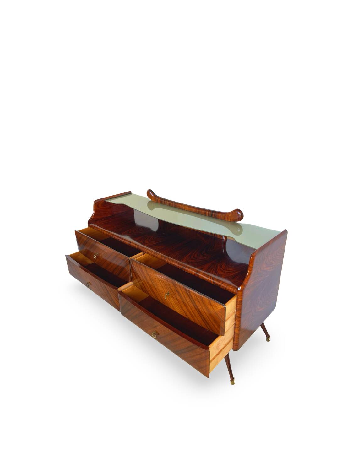 midcentury rosewood chest of drawers.