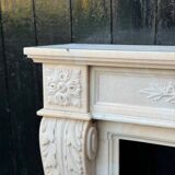 Louis XVI Style Fireplace in Pink Marble Circa 1980
