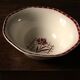 Grand saladier Sylvia Digoin Sarreguemines fleur rouge Art Deco
