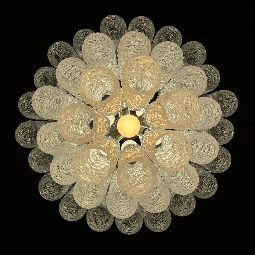 Lustre Tronchi en verre Murano attribué à Toni Zuccheri pour Venini, Italie, années 1960