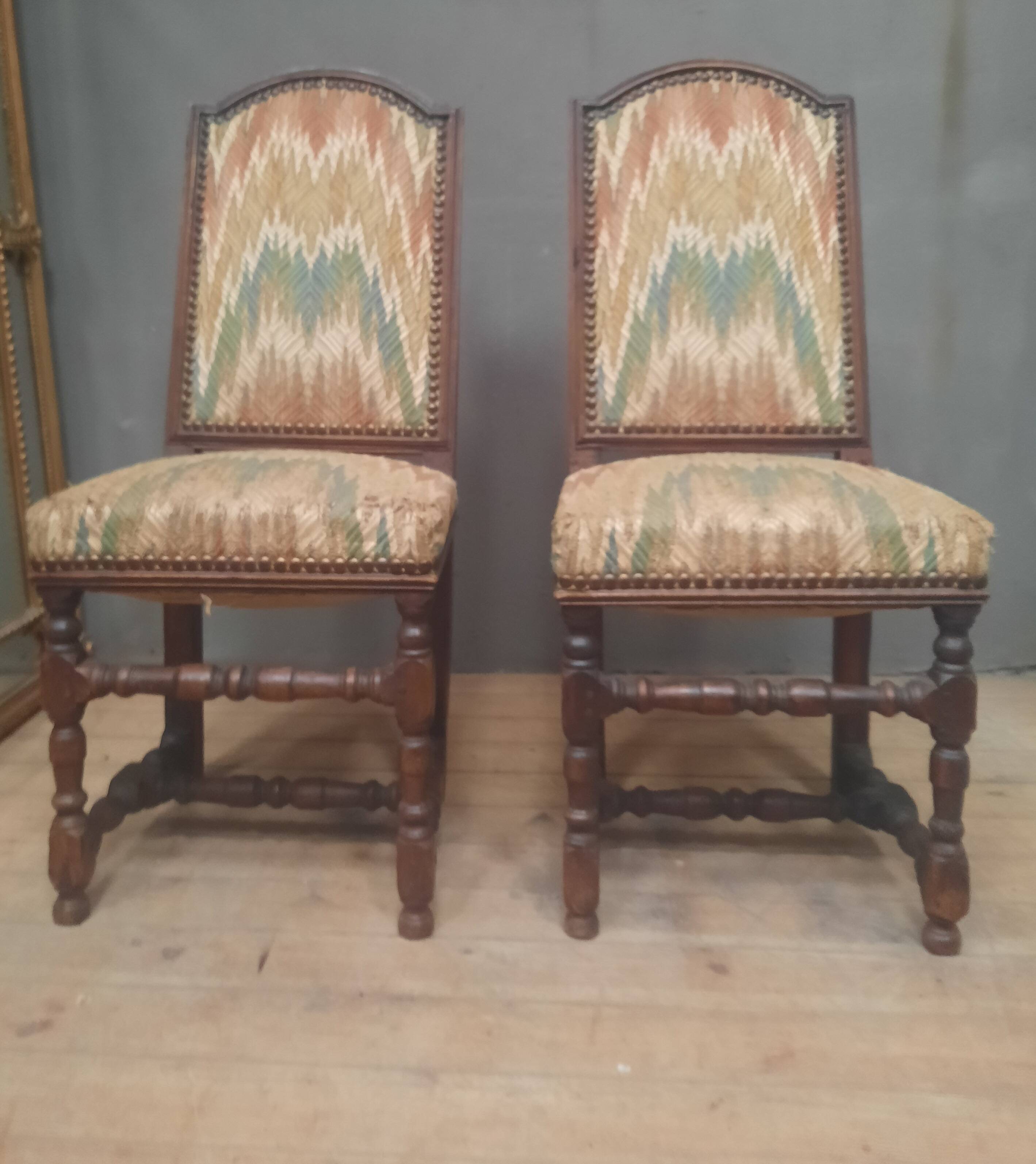 Pair of Louis XIII period chairs