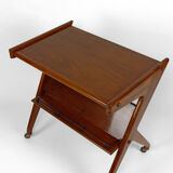 Desserte roulante en teck, Mid-century Modern, Italie, circa 1950