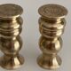 Atypical Duo of Candle Holders Candlesticks Solid Turned Brass