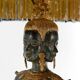 Sculptural Lamp in Bronze with double green and gold patina, Suvannamaccha