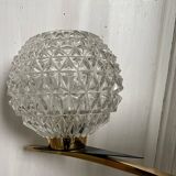 Maison Arlus Lunel pendant chandelier in brass and chiseled glass