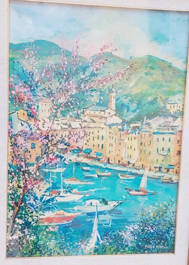 PORTOFINO TABLEAU HUILE SUR TOILE MIRCO MARTINI 70×50