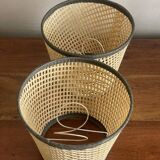 Small cane lampshades
