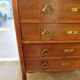 Art Deco chest of drawers - 4 drawers - locks - checkered wood veneer top - 50s