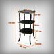 Blackened wooden stool, "Portrait of Louis XVI", Napoleon III - 19th century