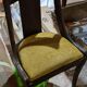 Old Empire-style gondola chair. Wooden chair - gold velvet. L48cm