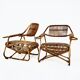 Paire de Fauteuils italiens en rotin, 1960s
