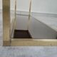 Console à tiroirs en laiton et bois années 70