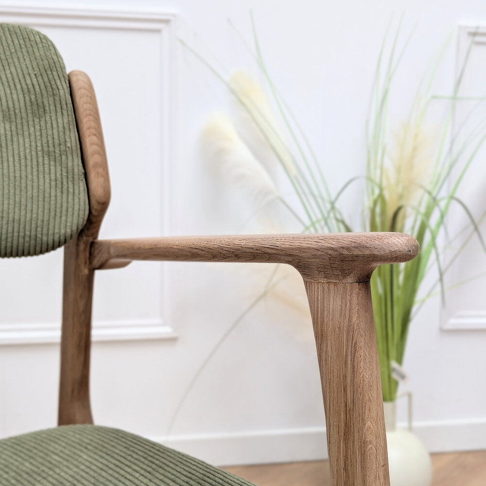Vintage Erik Buch chair pair - oak & velvet