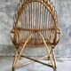 Rattan armchair with armrests - vintage 1960