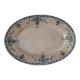 Plat ovale Terre de Fer Gien modèle "Venise" fin XIXème
