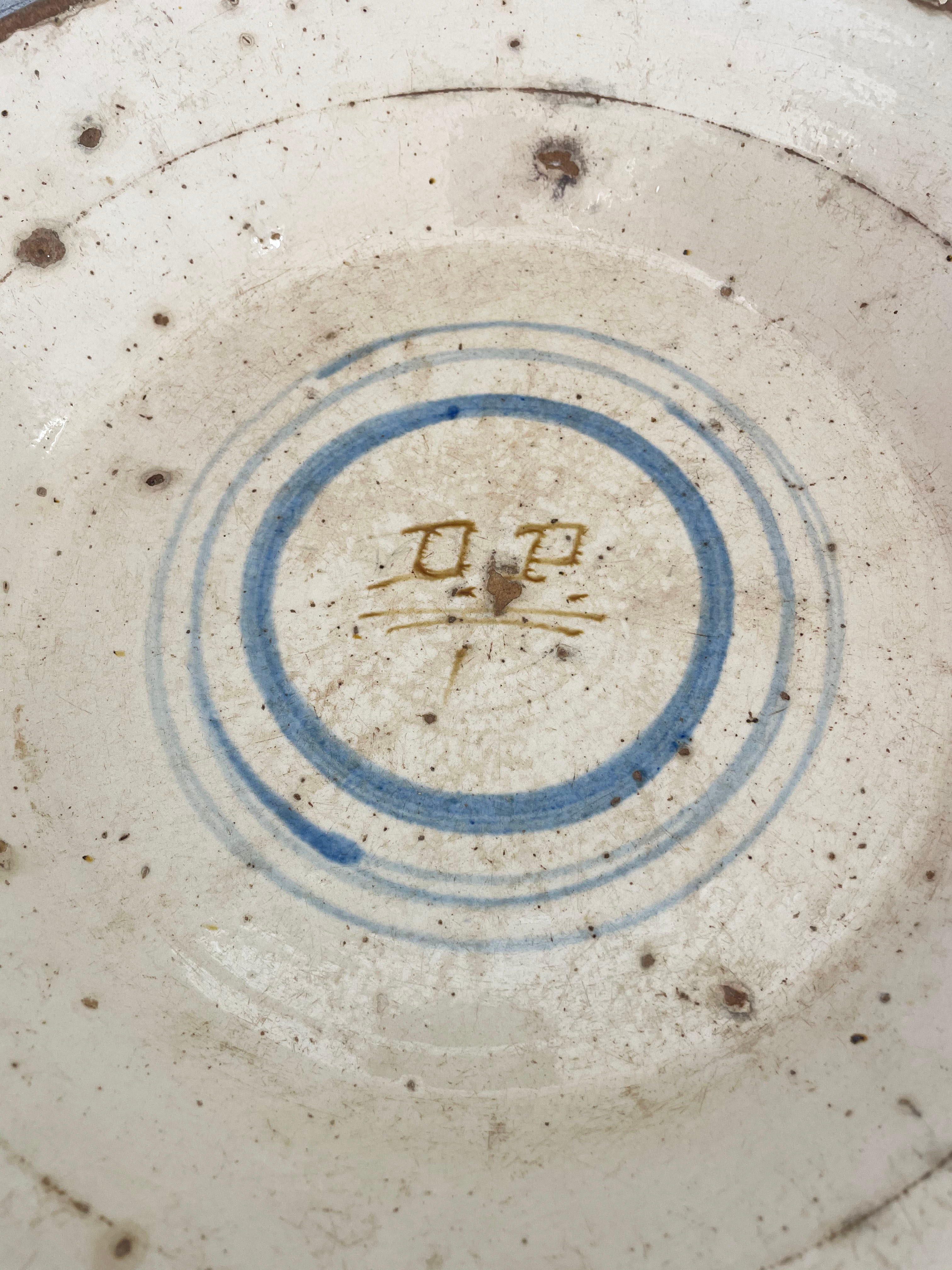 Initialled terracotta bowl