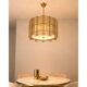 Contemporary Modern Italian Fumè “Tropical” Murano Glass Gold Chandelier