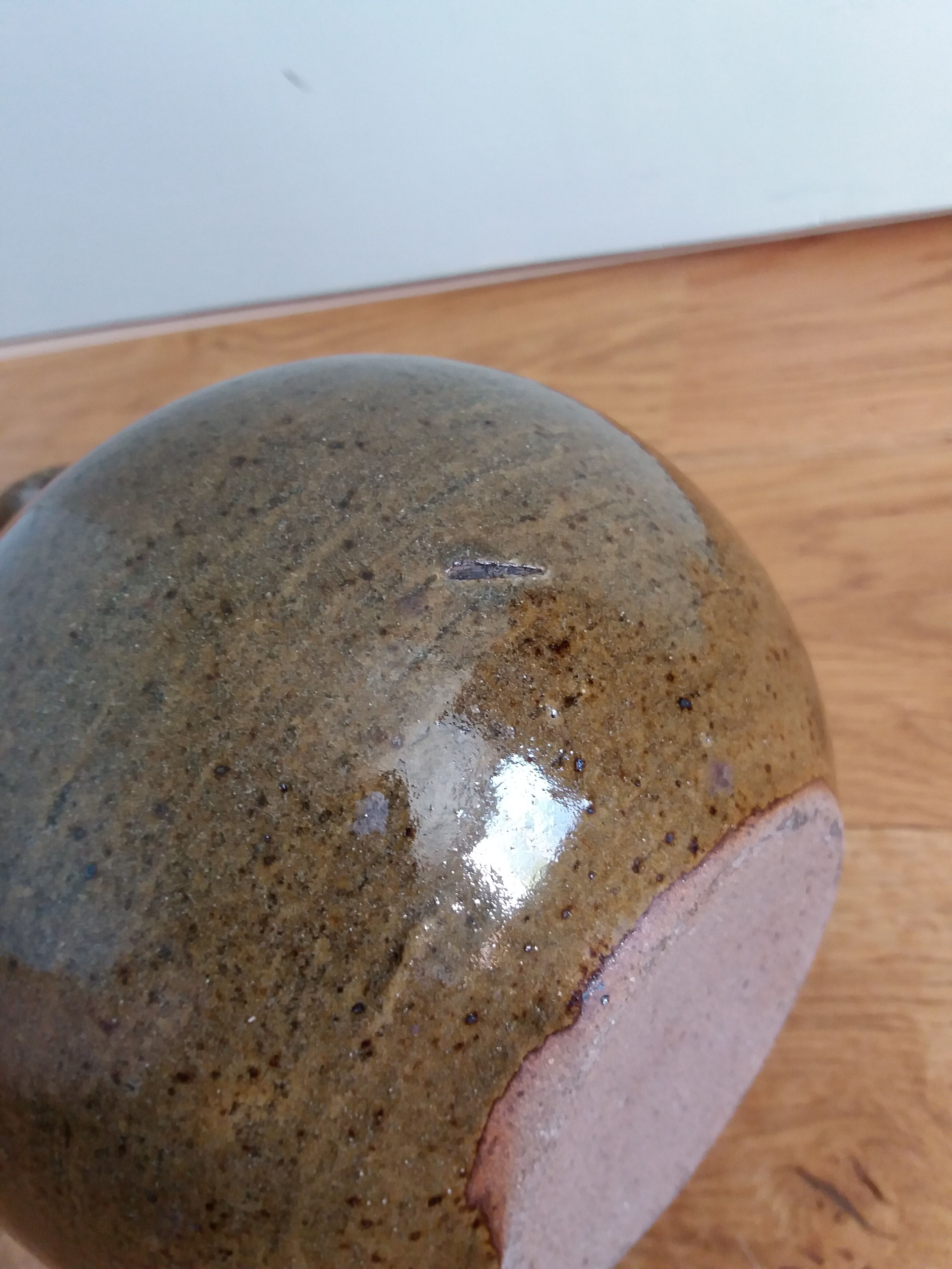 Vase pitcher ball candy sandstone pyrite artisanal pottery of the Bois de Laud