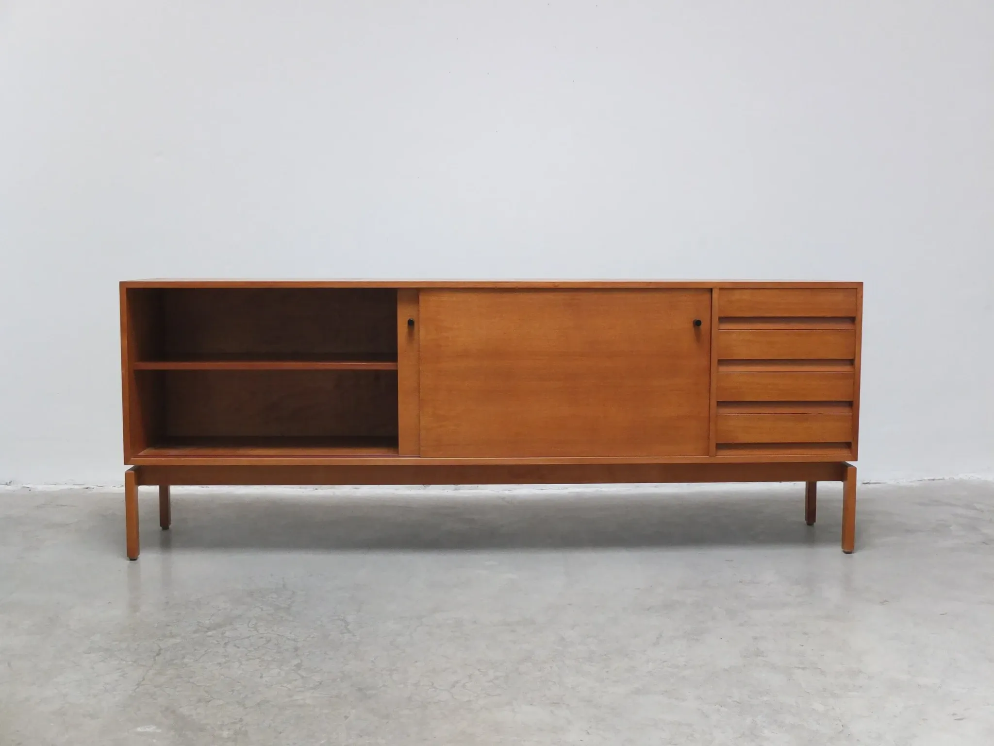 Walnut 'Abstracta' sideboard by Jos De Mey for Van Den Berghe-Pauvers, 1960s