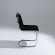Chaise en velours noir, Gastone Rinaldi, 1970s