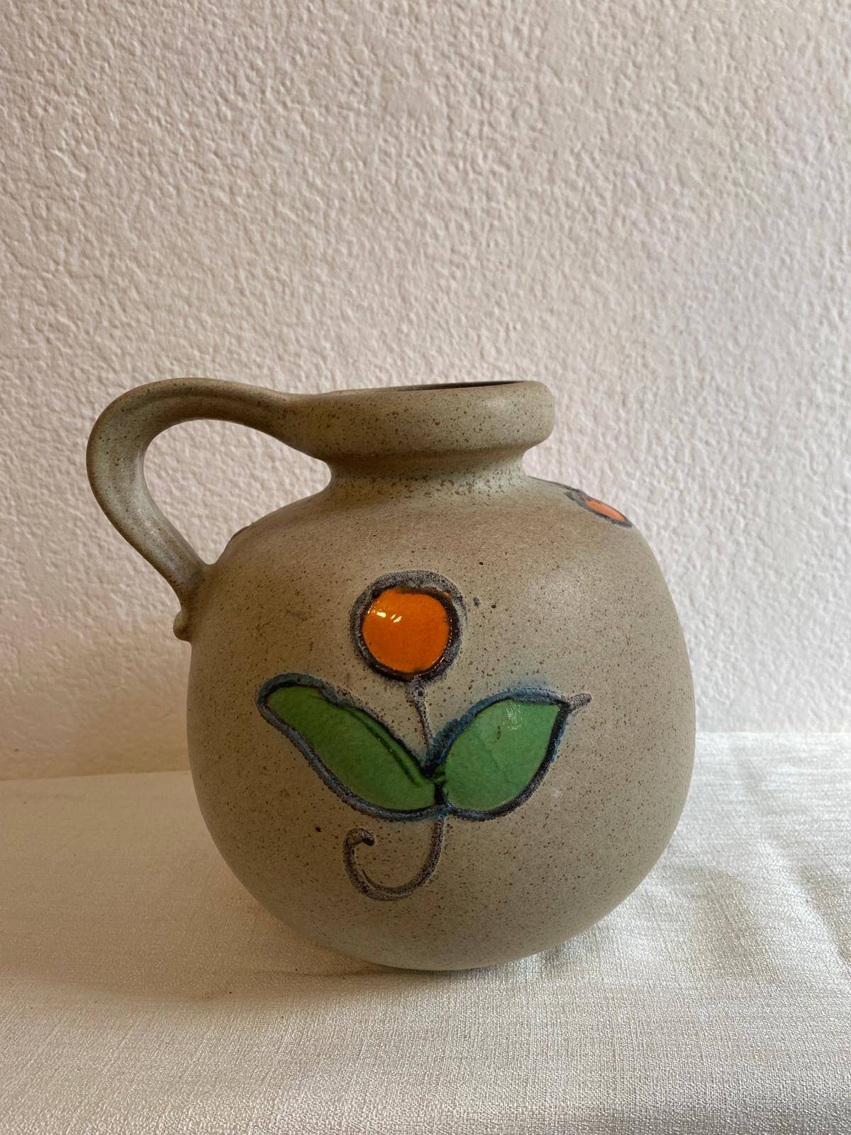 Scheurich ceramic vase pitcher West Germany vintage 1970s