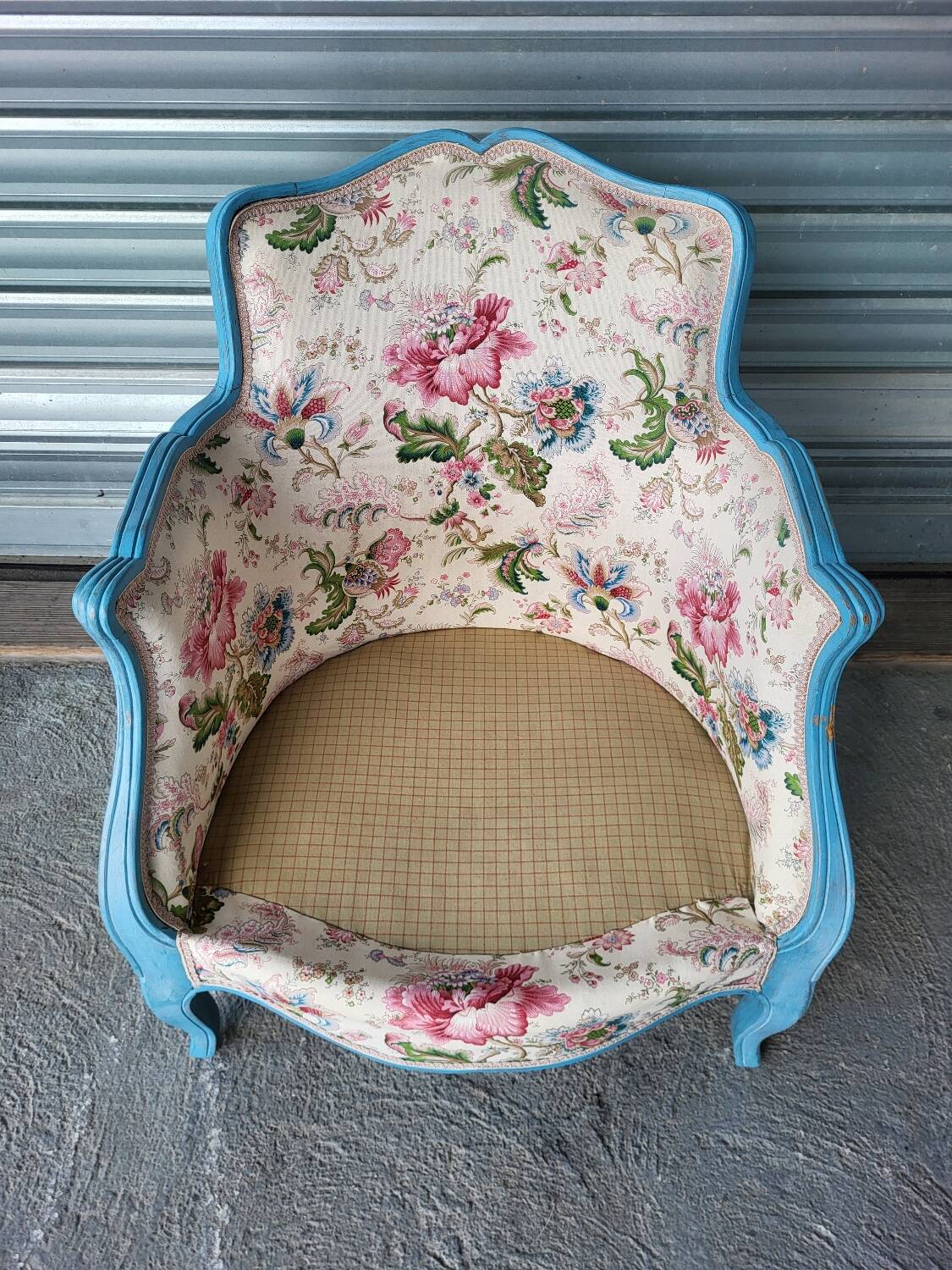 Louis XV style armchair and footstool