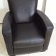 Pair of leather club armchairs