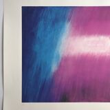 Jacques monory, fuite n° 7, 1980. original screenprint signed in pencil