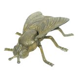 Vintage Copper Plated Fly Ashtray Figurine Italy Sixties