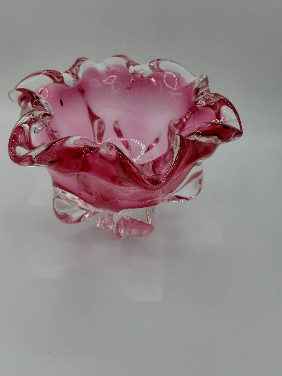 Art glass bowl from the 1960s, by Joseph Hospadka - Chribska Glassworks