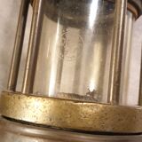 Old miner's lamp with baccarat glass