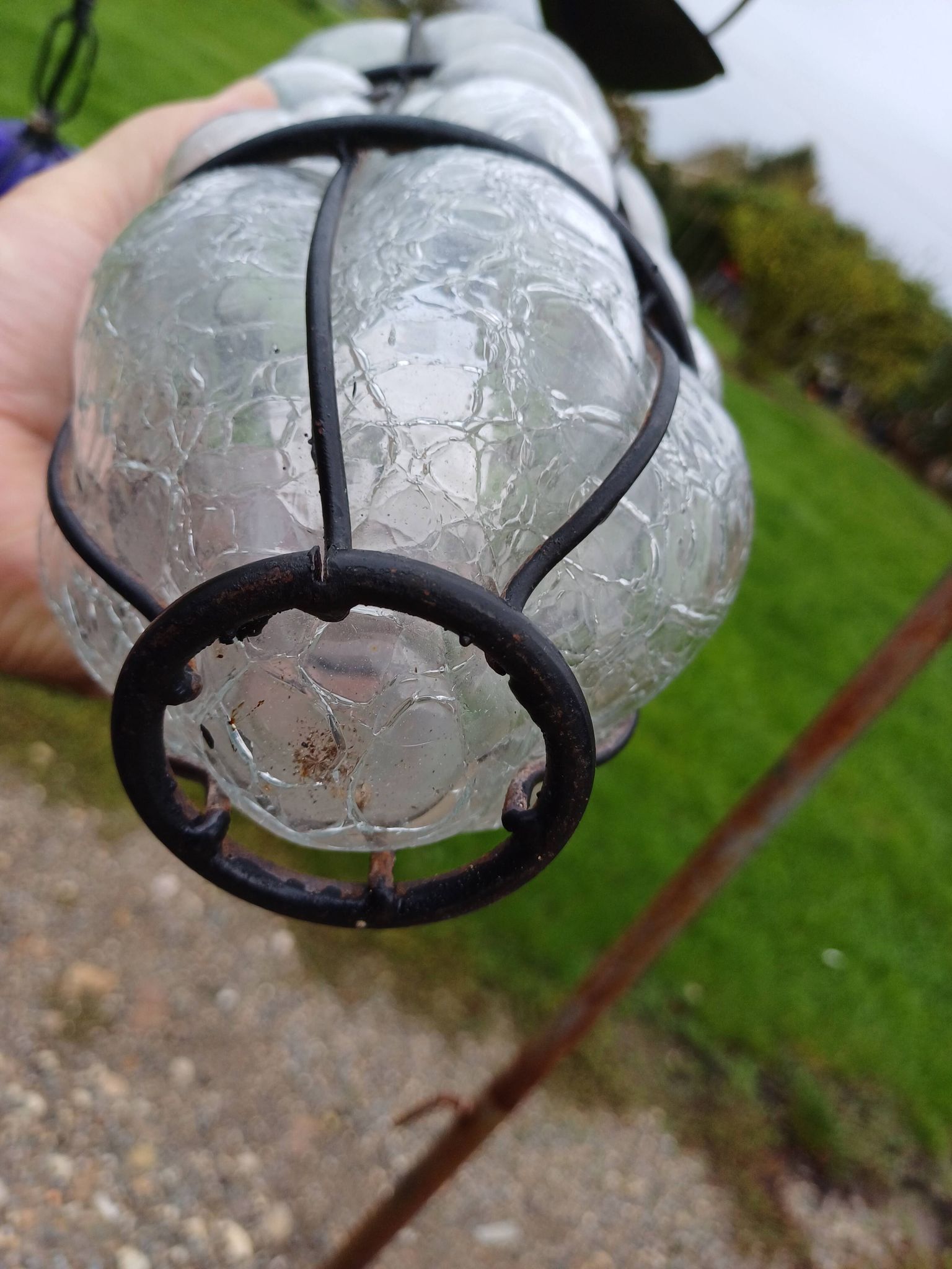 Pair of Blown Glass Suspensions