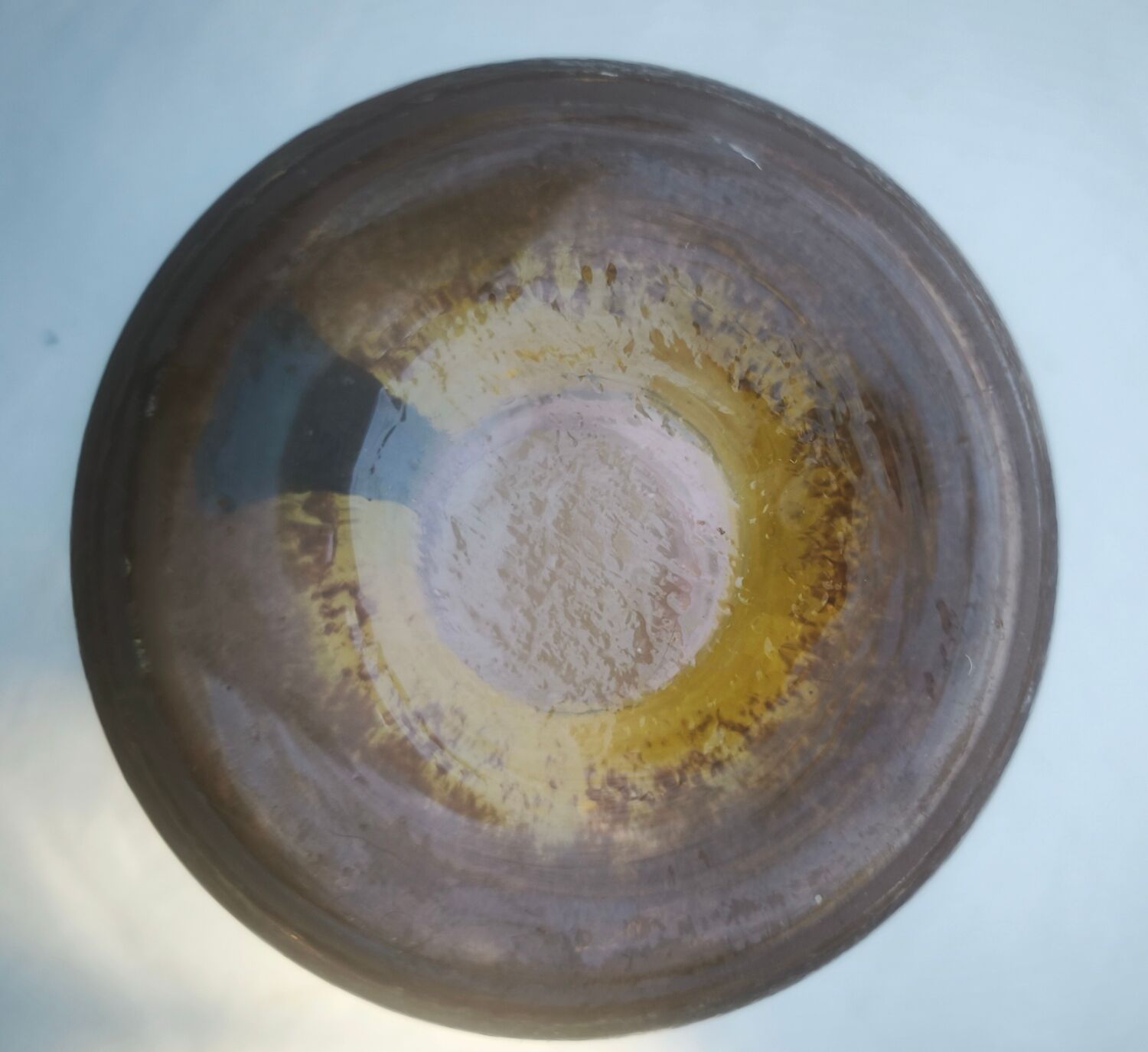 Vase with lake decoration signed Michel